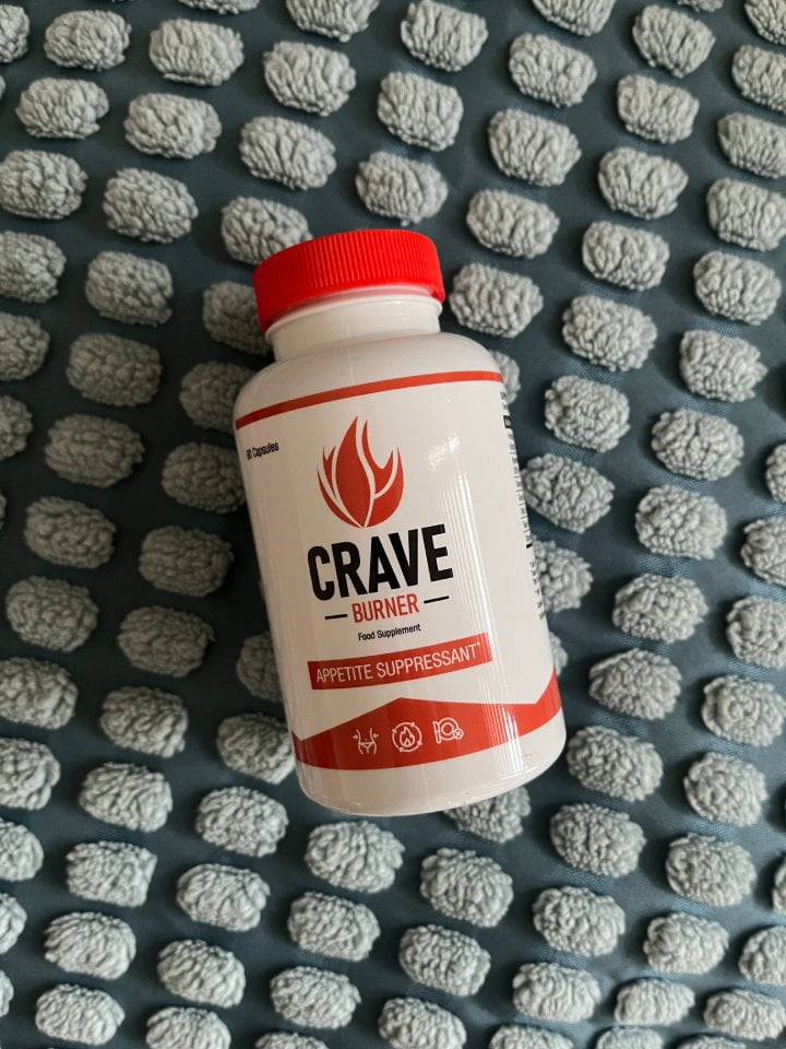 Crave Burner 18 a bottle of pills.