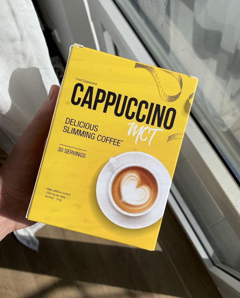 Cappucino MCT 8 a yellow and black box.