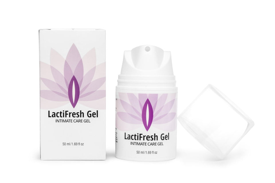 Intimate Care For Woman 1 Image of the Lactifresh gel box and container