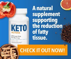 Keto Actives 1 Promotional image of a white pill bottle with blue letters, next to a bowl of roots, grapefruit, half a red pepper