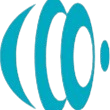 Snoring 16 a blue logo with black background.