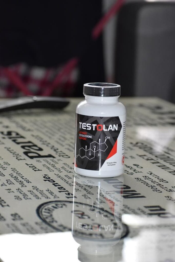Testoslan 14 a bottle of pills.