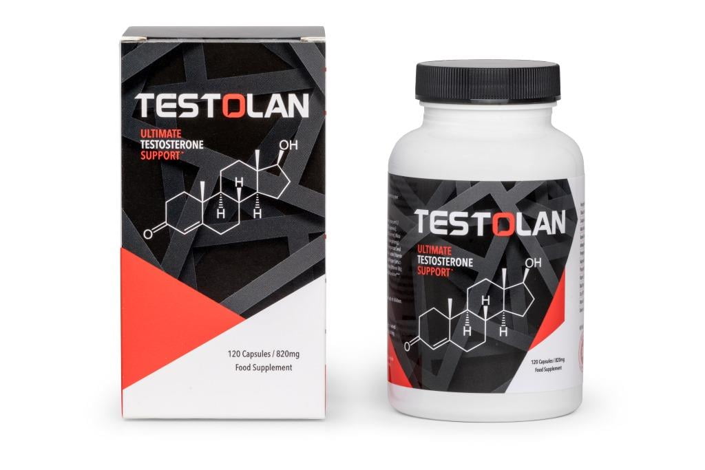 Testoslan 3 a boxes and bottle of pills.