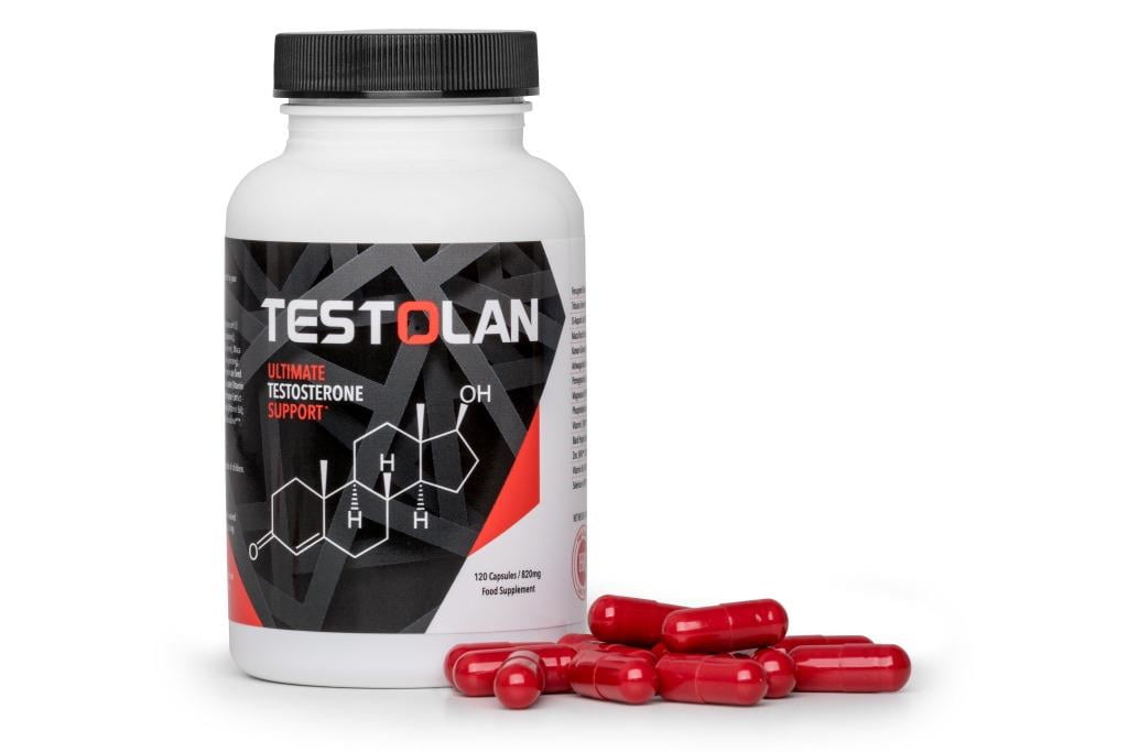 Testoslan 5 a bottle of pills.