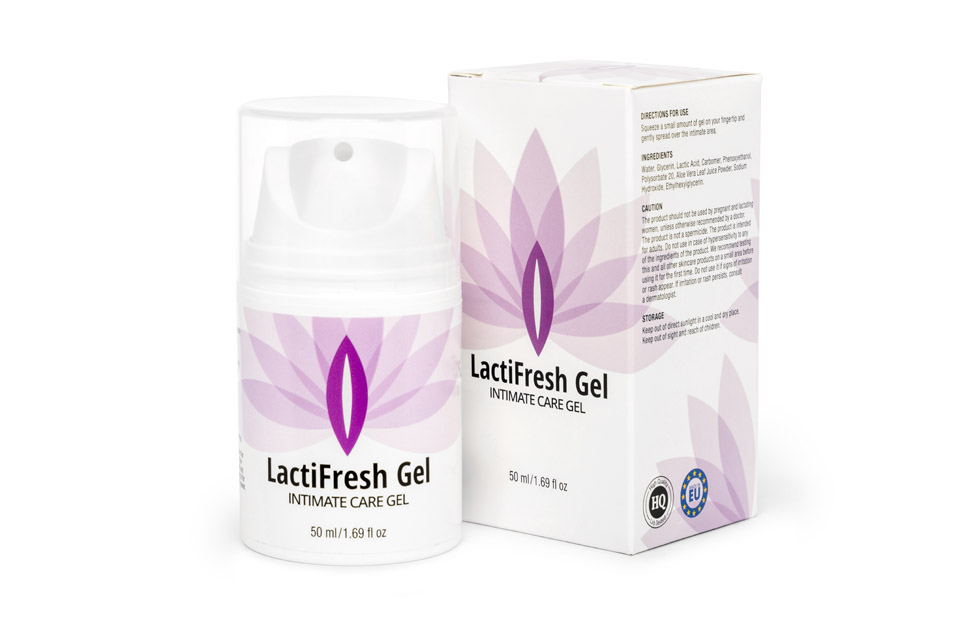 Intimate Care For Woman 7 Image of the Lactifresh gel box and container