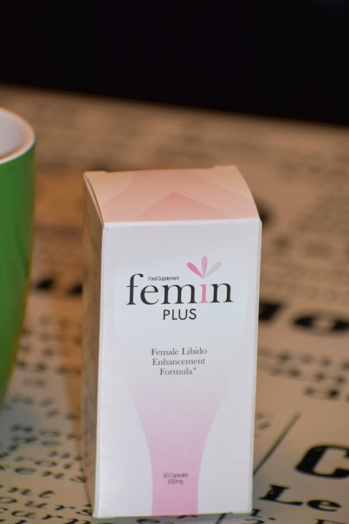 Female Libido 9 white and pink box packaging with black letters