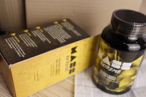 Mass Extreme 11 Yellow medicine packaging box with black letters