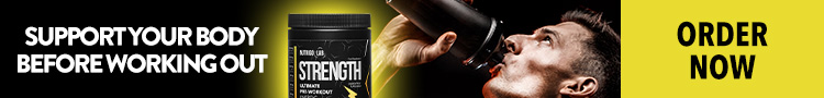 Nutrigo Lab Strength 6 image of a black supplement bottle with white letters